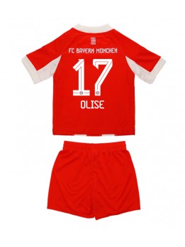 Billige Bayern Munich Michael Olise #17 Hjemmedraktsett Barn 2025-26 Kortermet (+ Korte bukser)